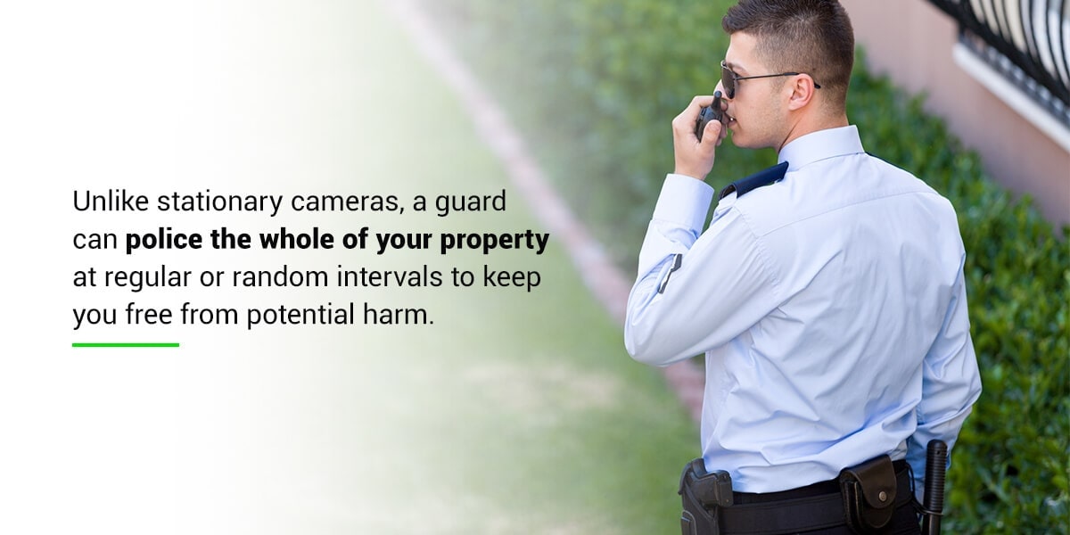 security guard patrolling